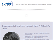 Tablet Screenshot of evokepharma.com